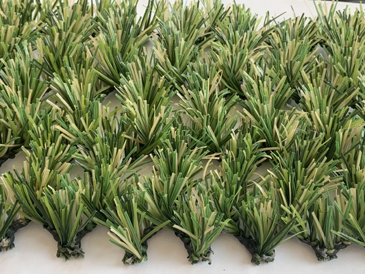 synthetic grass cooperated with ture grass net shape artificial grass for gardening