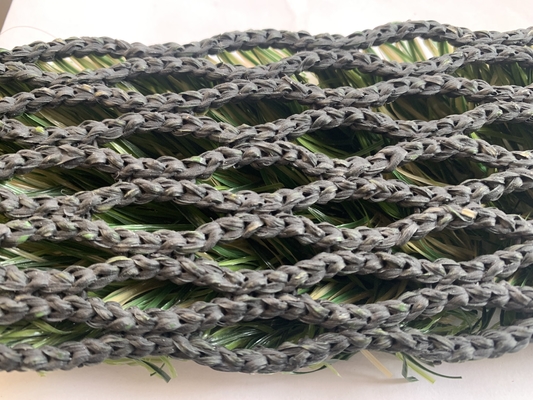 synthetic grass cooperated with ture grass net shape artificial grass for gardening