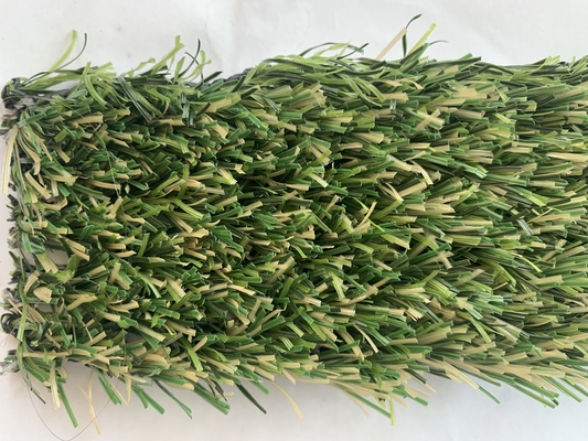 synthetic grass cooperated with ture grass net shape artificial grass for gardening